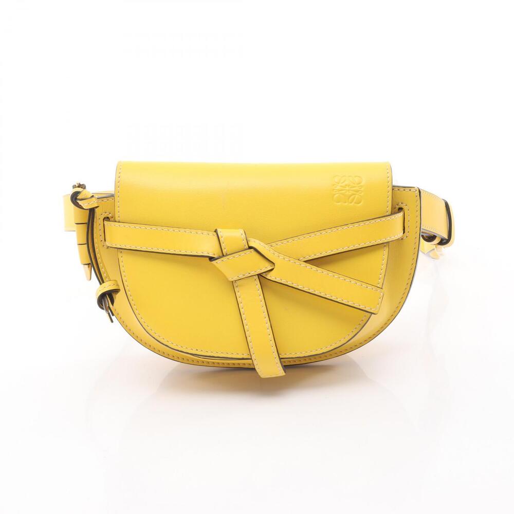 Loewe Gate Dual Waist Bag Body Leather Yellow